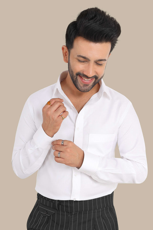 Dovy Classic White Shirt – Premium Cotton | Smart & Everyday Wear