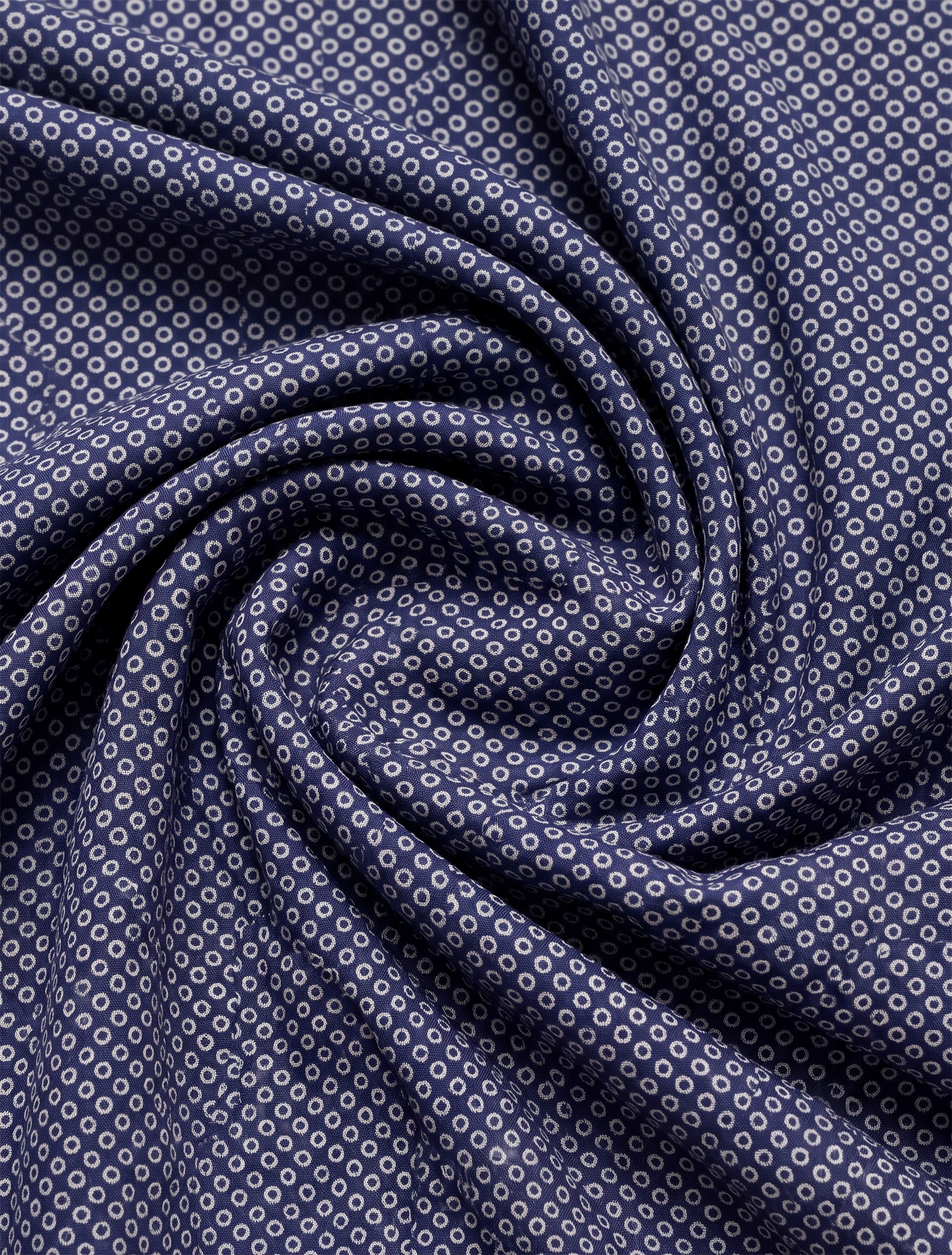 Men's Navy Micro Geometric Print Shirt | Premium Formal Shirt