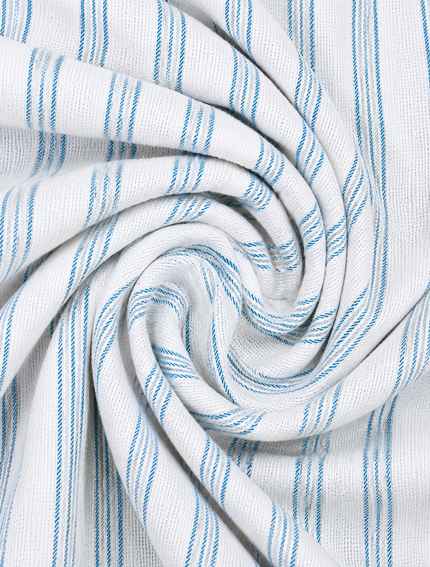 Sky Blue Striped Linen Blend Shirt