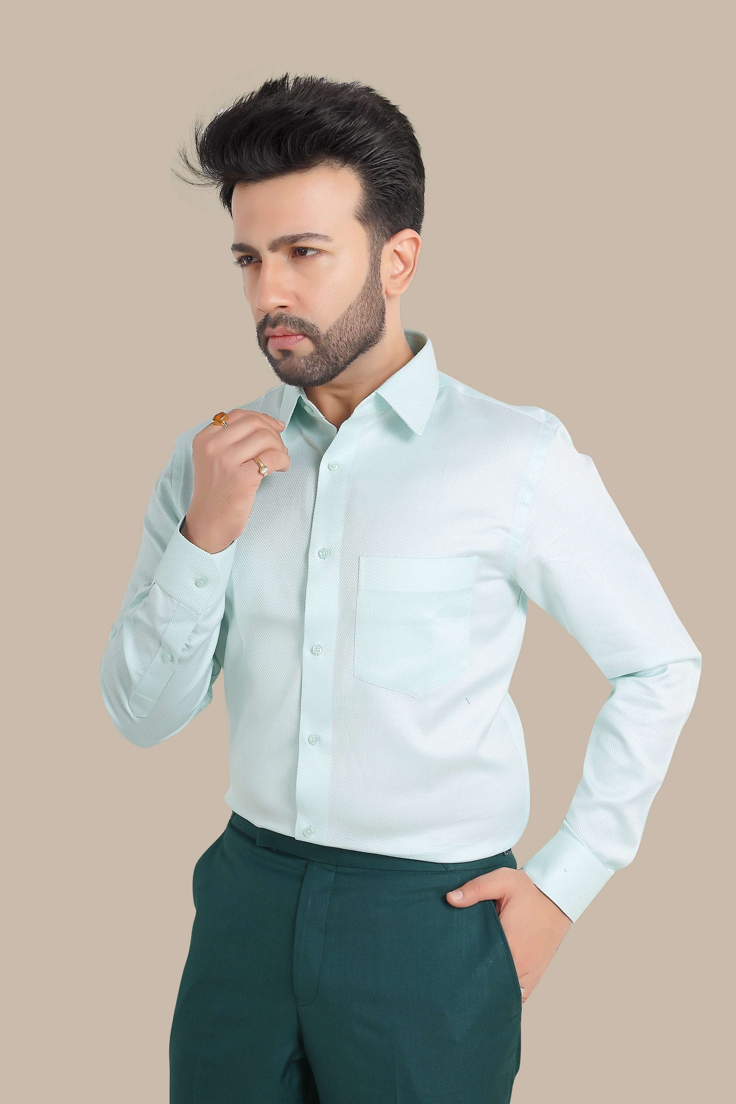 Dobby Plain Shirt – Premium Cotton | Elegant & Smart Wear