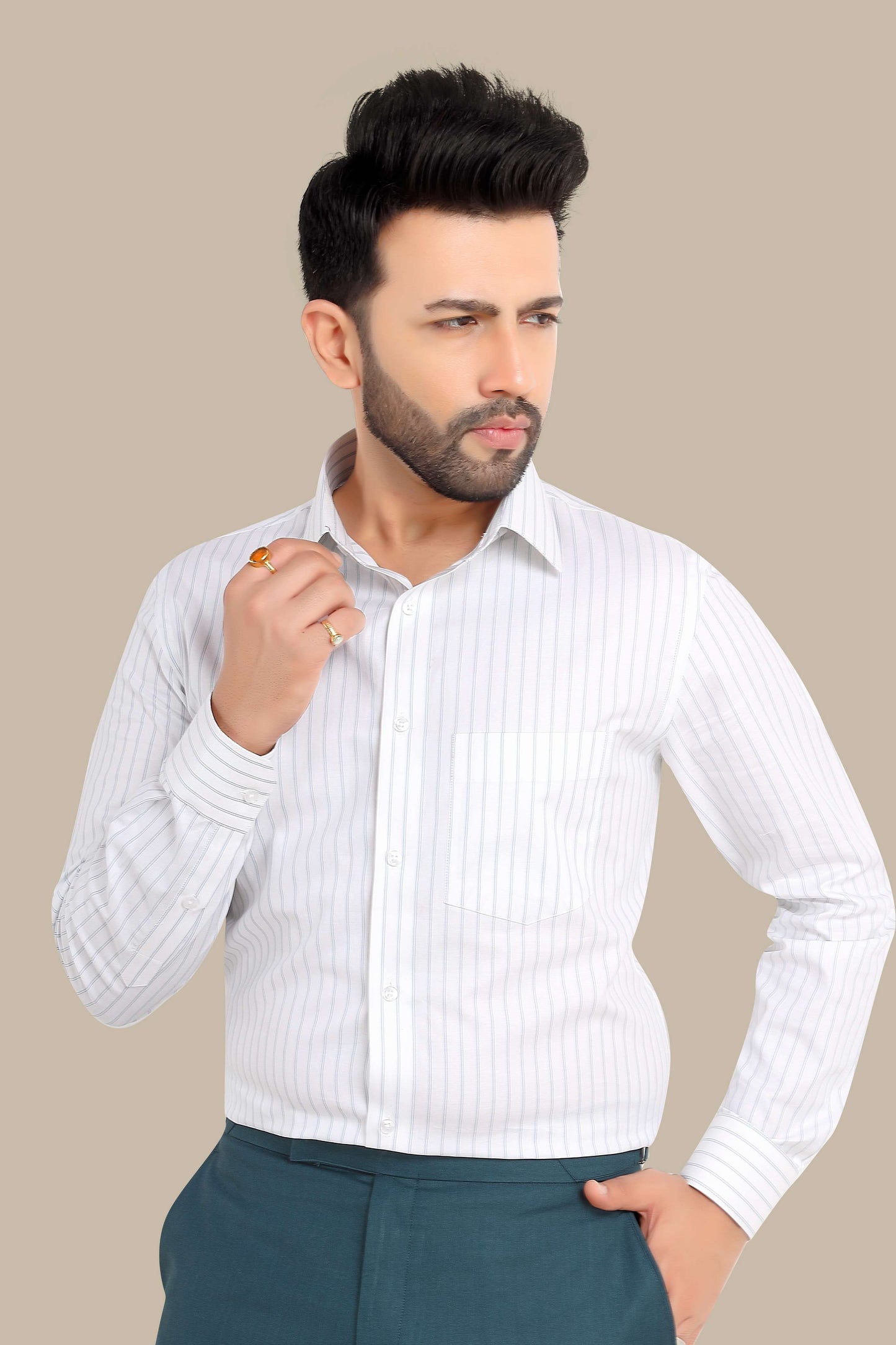 Stripe Shirt – Premium Cotton | Smart & Stylish Wear