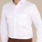 Dobby Plain White Shirt – Premium Cotton | Classic & Elegant Wear