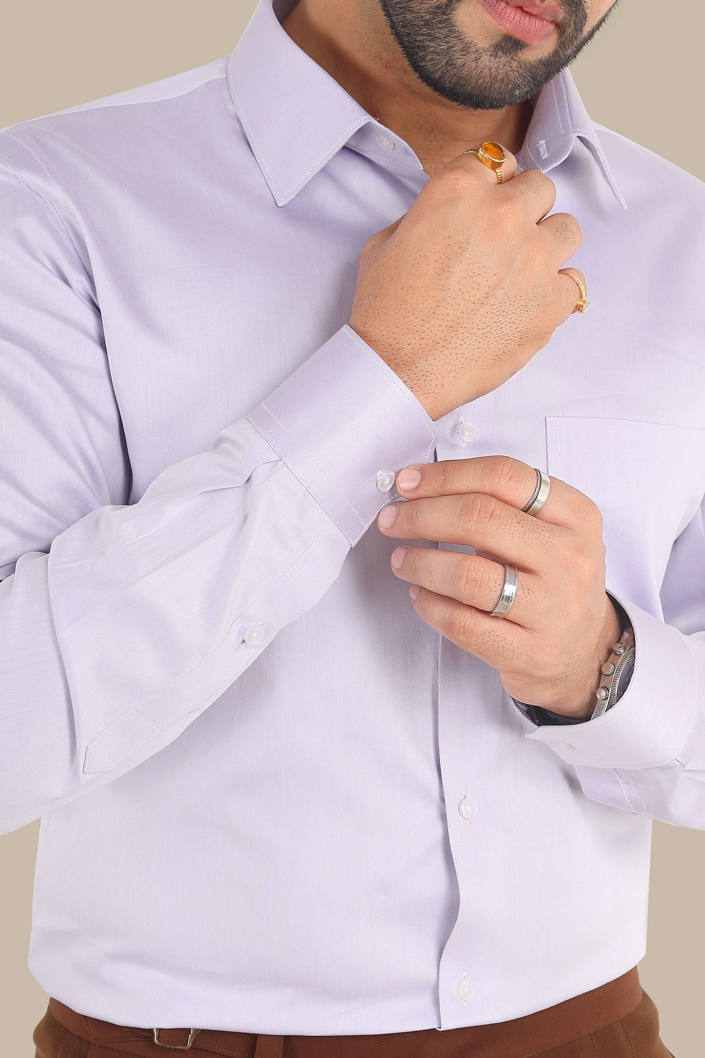 Luthai Plain Purple Shirt – Premium Cotton | Elegant & Smart Wear