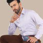Luthai Plain Purple Shirt – Premium Cotton | Elegant & Smart Wear