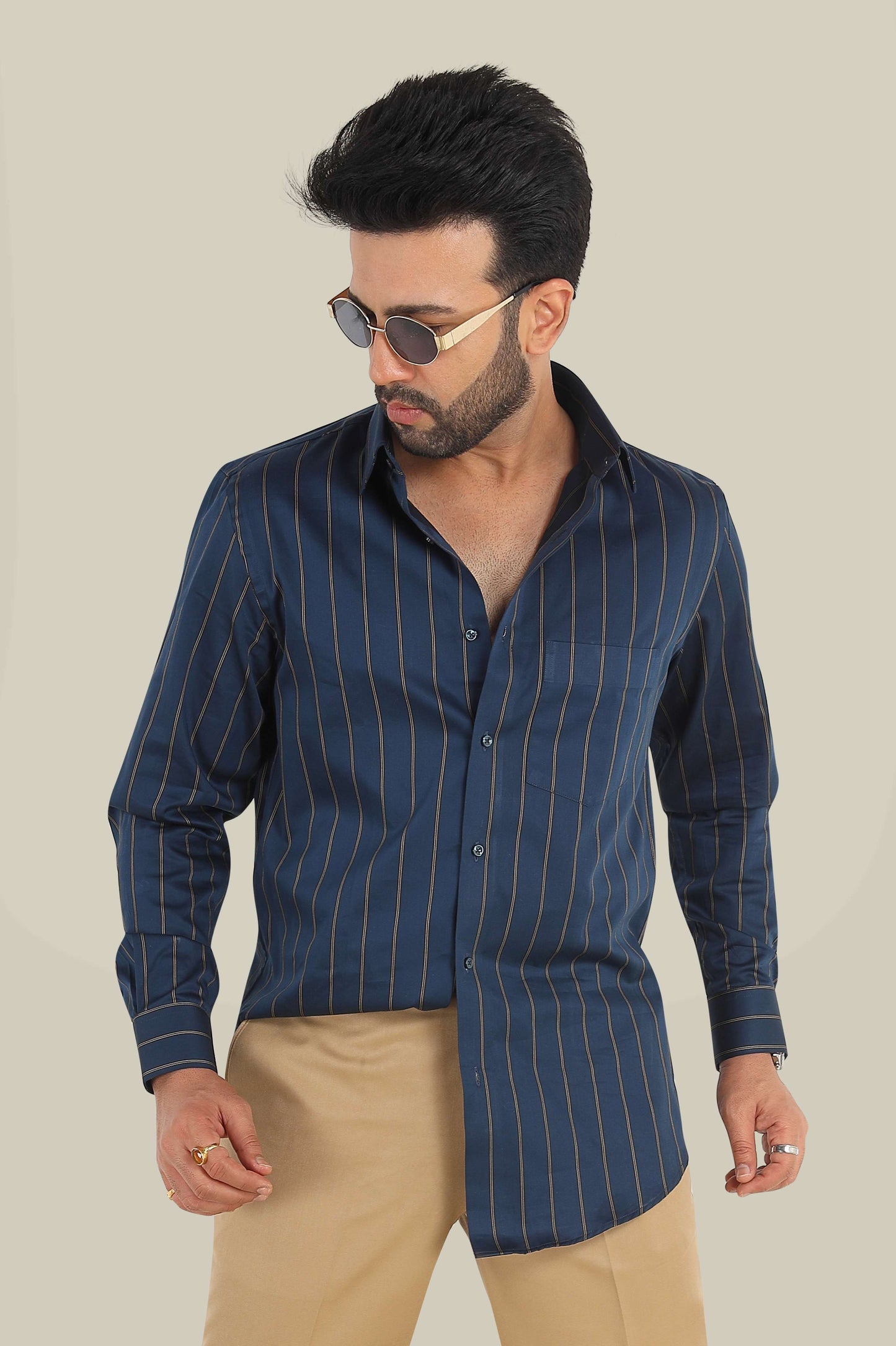 Blue Stripe Shirt – Premium Cotton | Smart & Stylish Wear