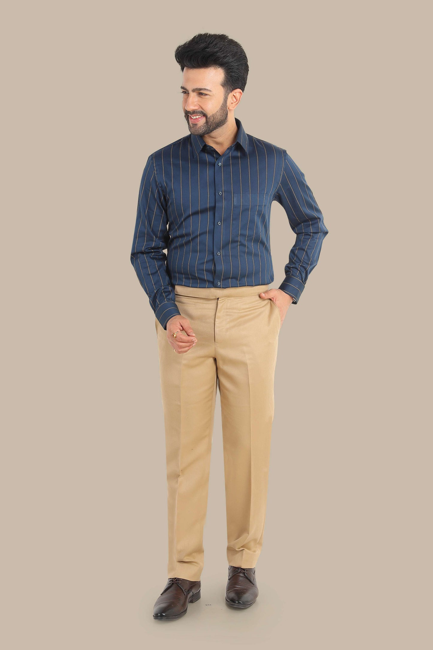 Blue Stripe Shirt – Premium Cotton | Smart & Stylish Wear