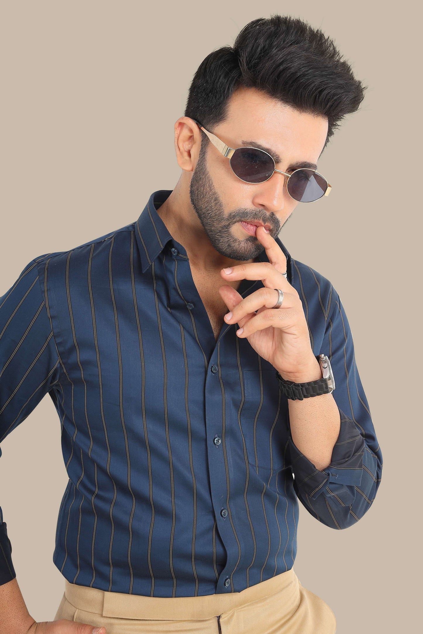 Blue Stripe Shirt – Premium Cotton | Smart & Stylish Wear