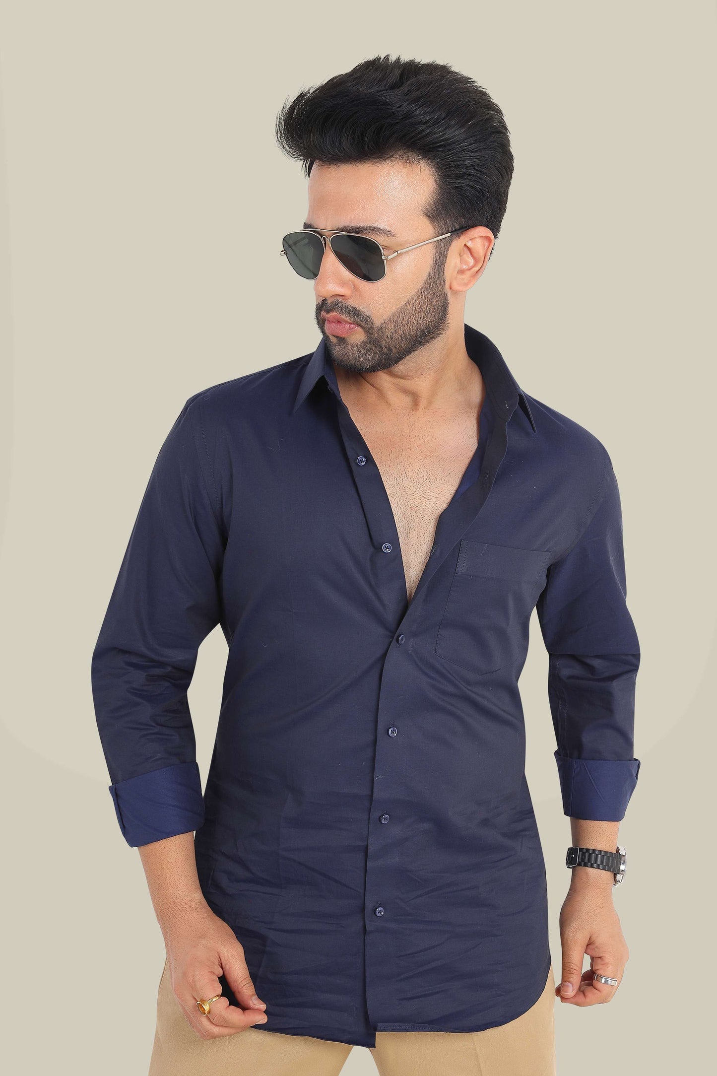 Plain Blue Shirt – Premium Cotton | Smart & Everyday Wear