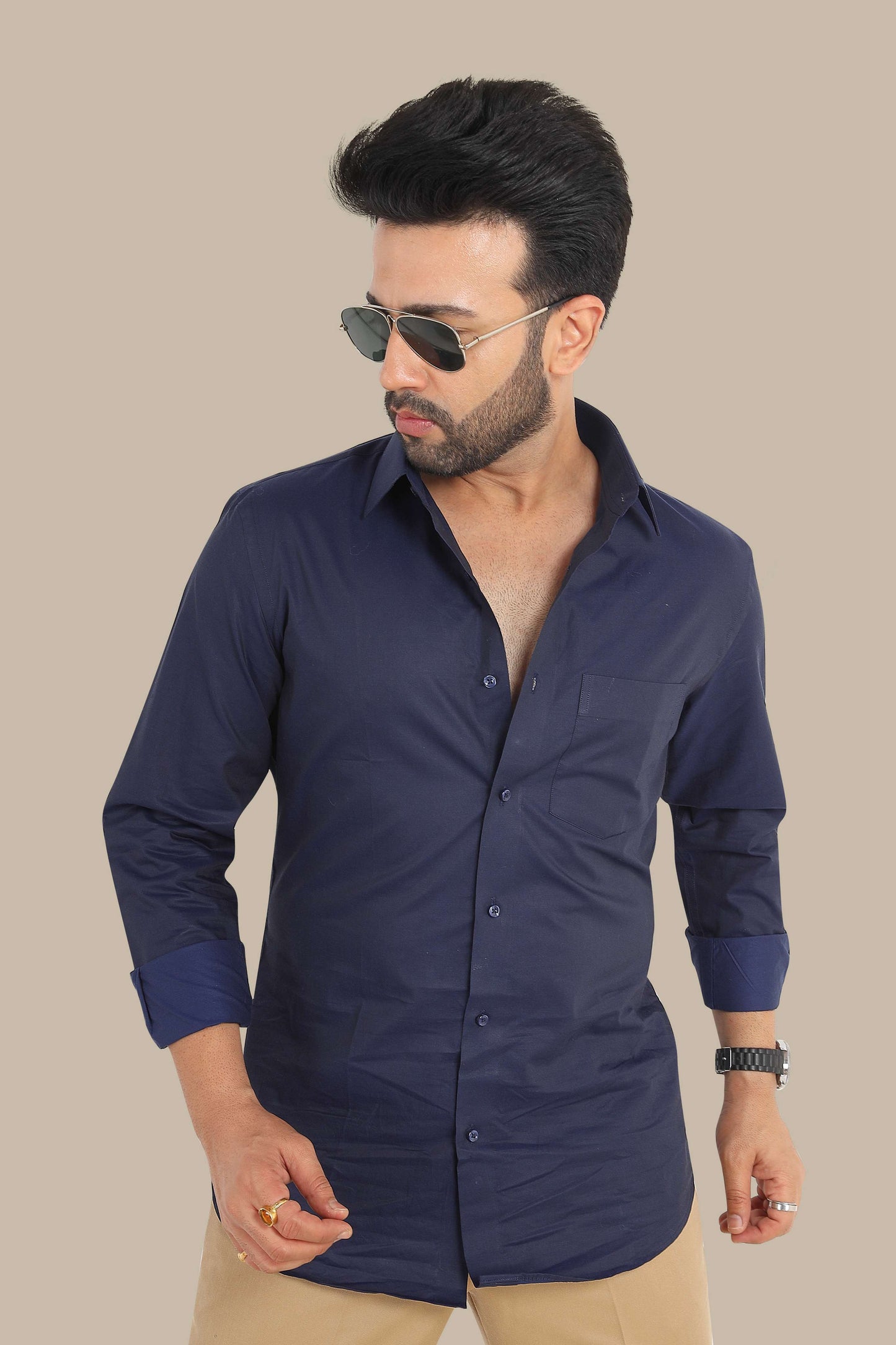Plain Blue Shirt – Premium Cotton | Smart & Everyday Wear