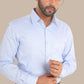 Sky Blue Stripe Design Shirt – Premium Cotton | Smart & Modern Style