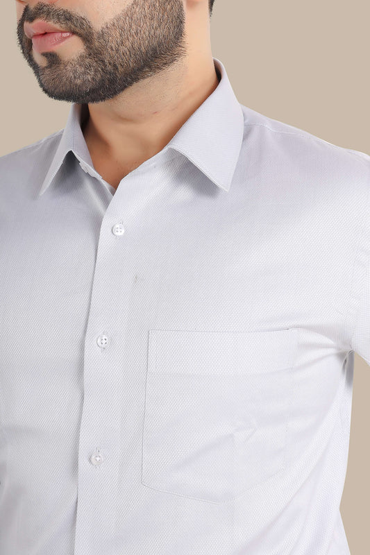 Light Grey Plain Shirt – Premium Cotton | Smart Everyday Wear