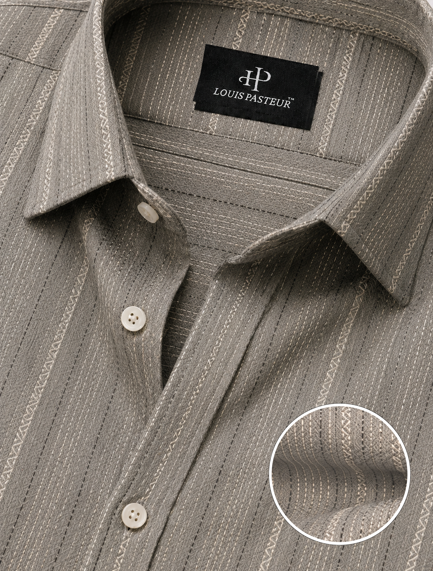 Ashwood Textured Stripe Cotton Shirt