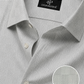Pearl Grey Micro Herringbone Cotton Shirt