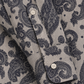 Charcoal Paisley Print Shirt in Sand Beige