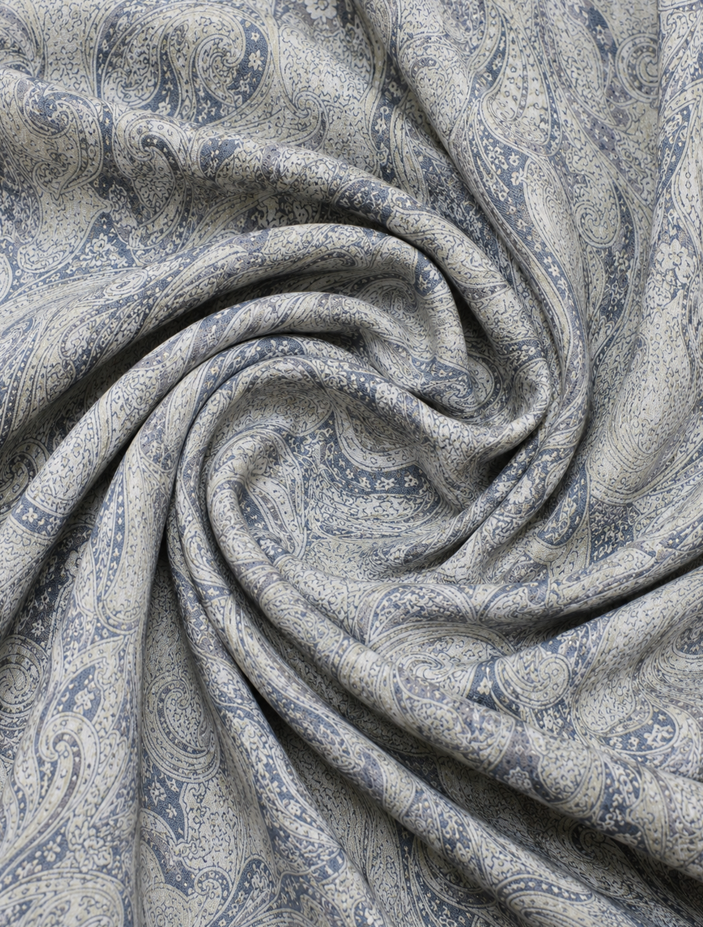Men's Silver Grey Paisley Print Shirt | Premium Designer Formal Shirt