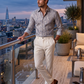 Men's Silver Grey Paisley Print Shirt | Premium Designer Formal Shirt