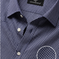 Men's Navy Micro Geometric Print Shirt | Premium Formal Shirt