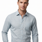 Louis Pasteur Premium Sky Blue Checked Cotton Shirt for Men