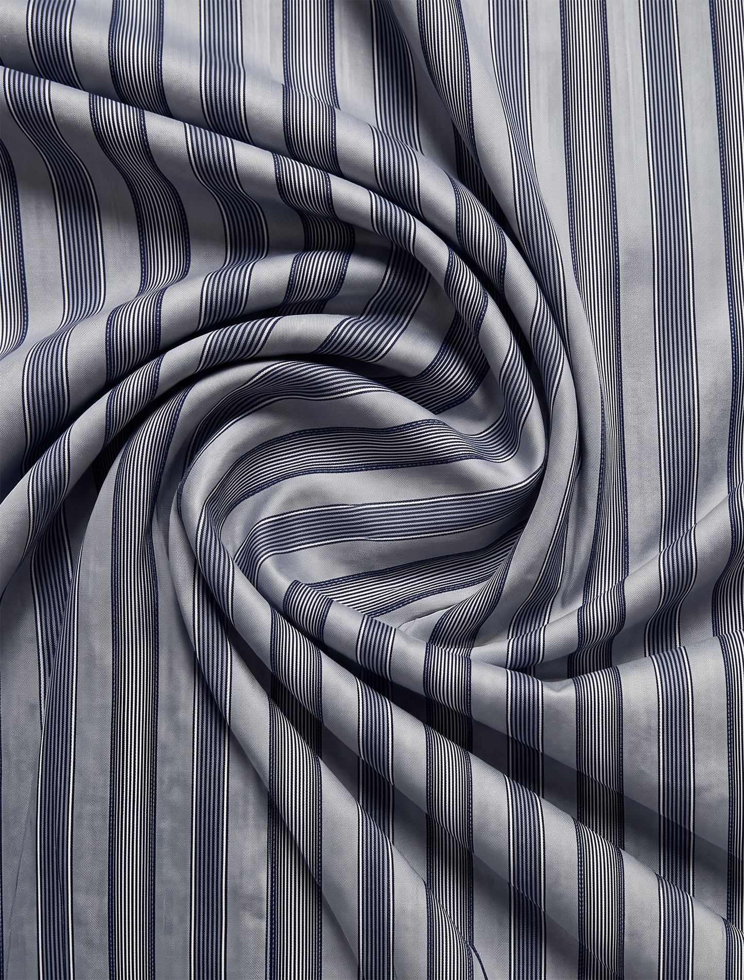Louis Pasteur Premium Grey Vertical Striped Cotton Shirt for Men