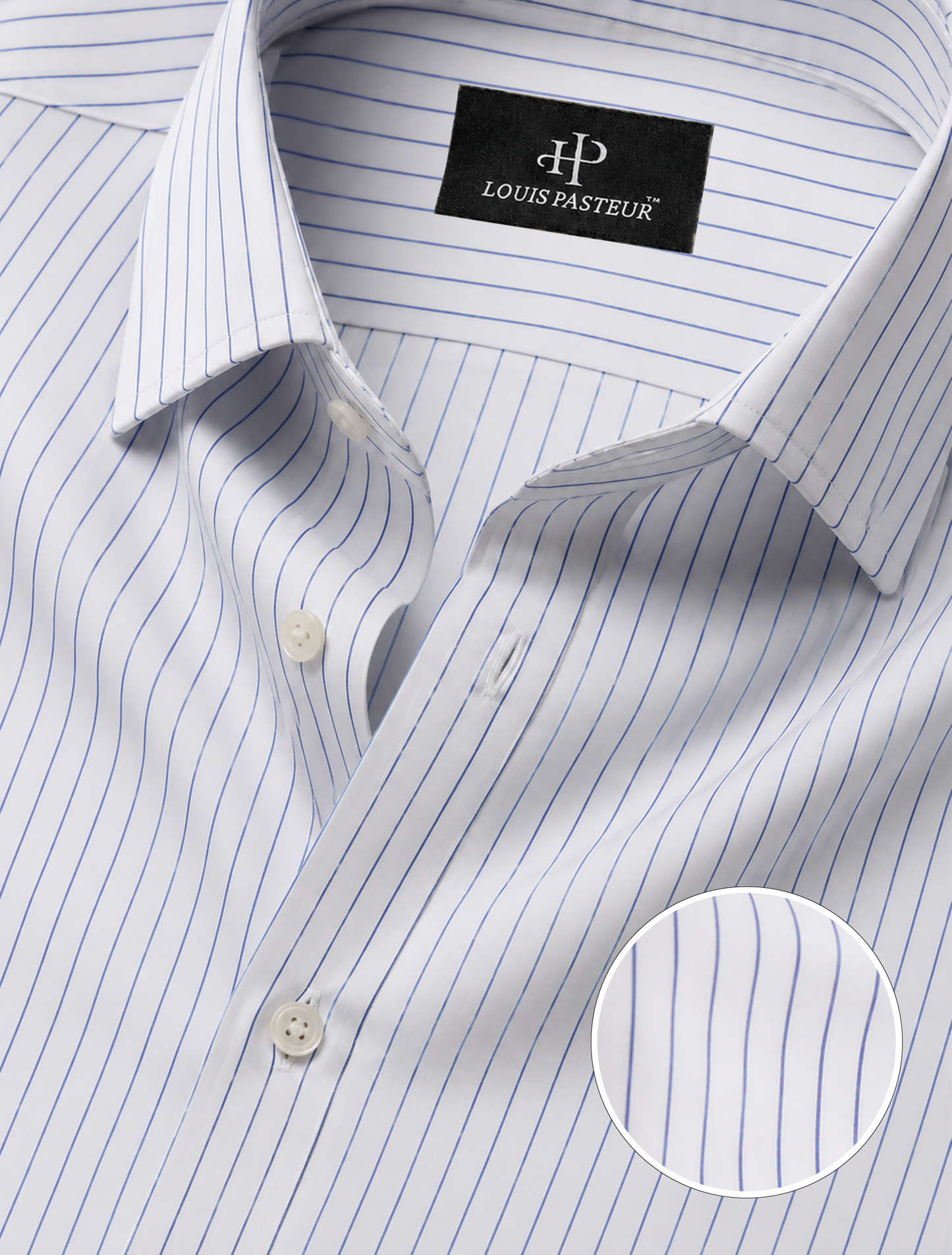 Classic White Pinstripe Business Shirt