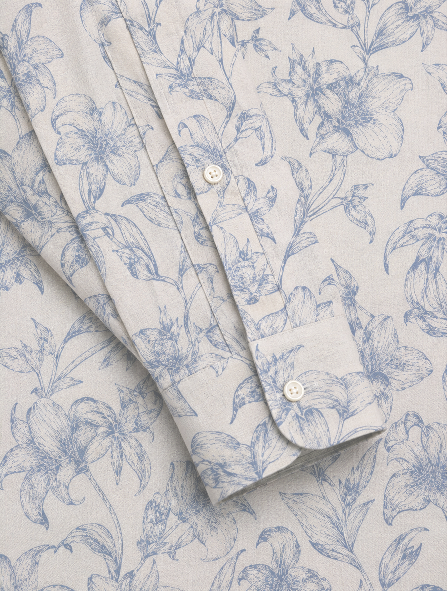 Azure Bloom Premium Floral Cotton Shirt