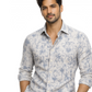 Azure Bloom Premium Floral Cotton Shirt