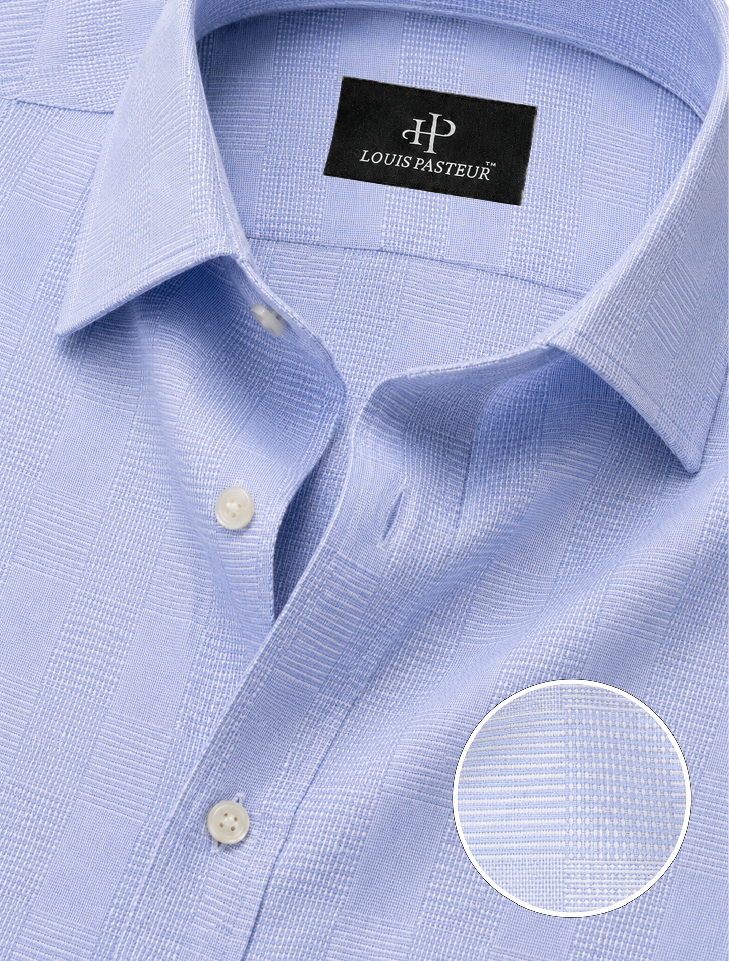 Imperial Blue Textured Business Shirt