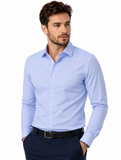 Imperial Blue Textured Business Shirt