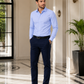 Imperial Blue Textured Business Shirt
