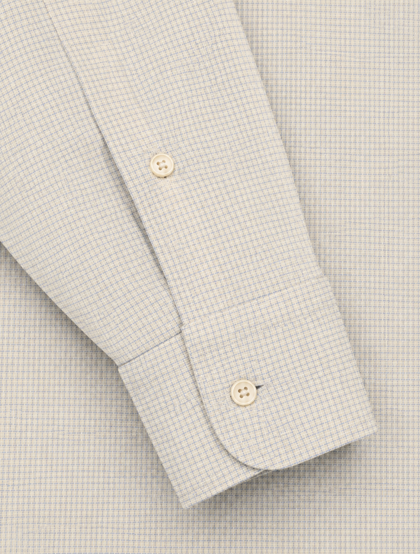 Premium Cotton Beige Micro Check Shirt