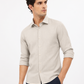 Premium Cotton Beige Micro Check Shirt