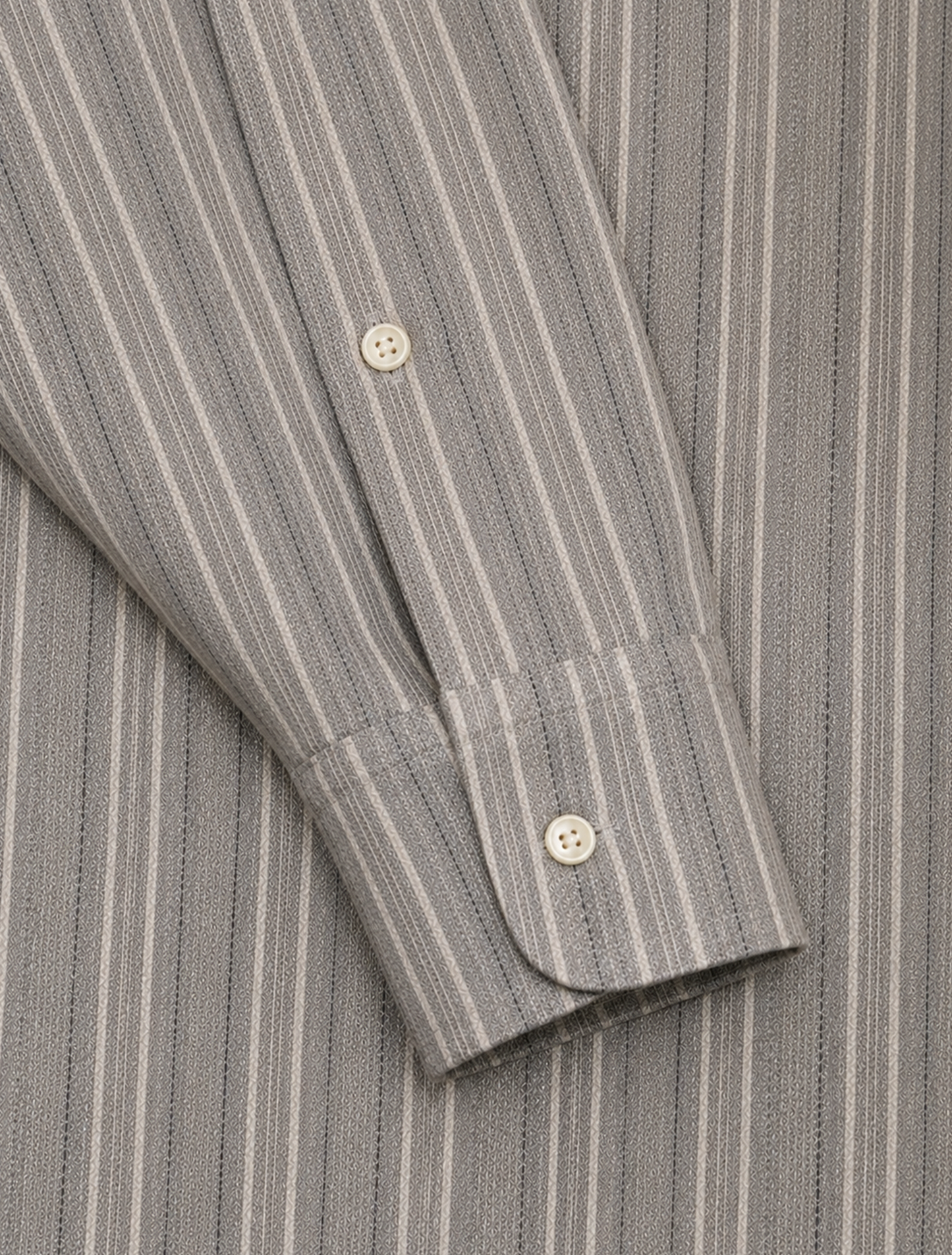 Premium Grey Textured Vertical Stripe Cotton Shirt