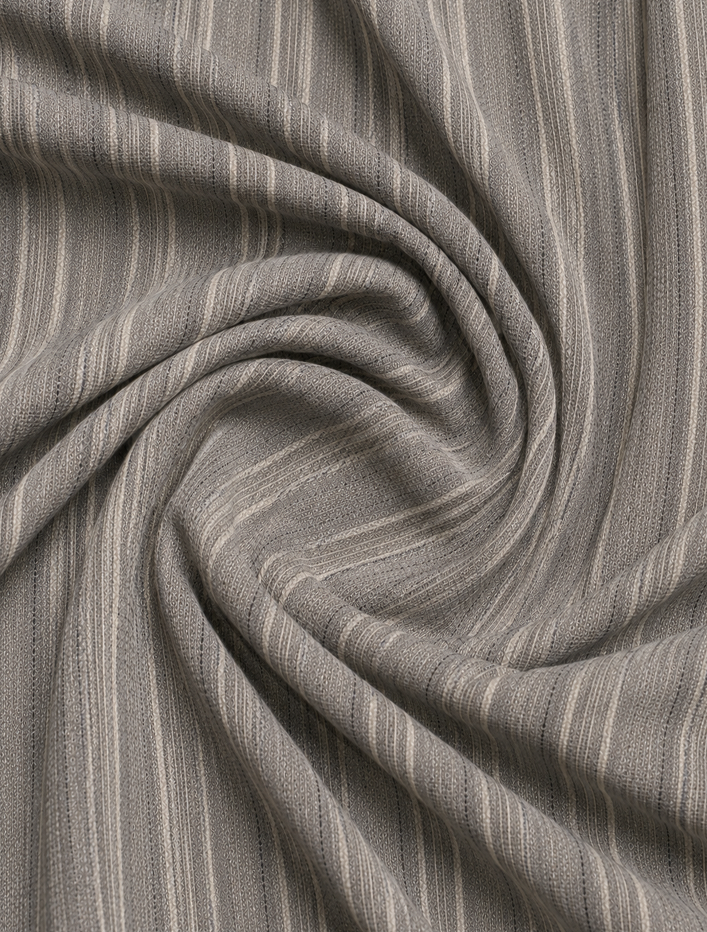 Premium Grey Textured Vertical Stripe Cotton Shirt