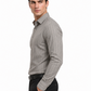 Premium Grey Textured Vertical Stripe Cotton Shirt