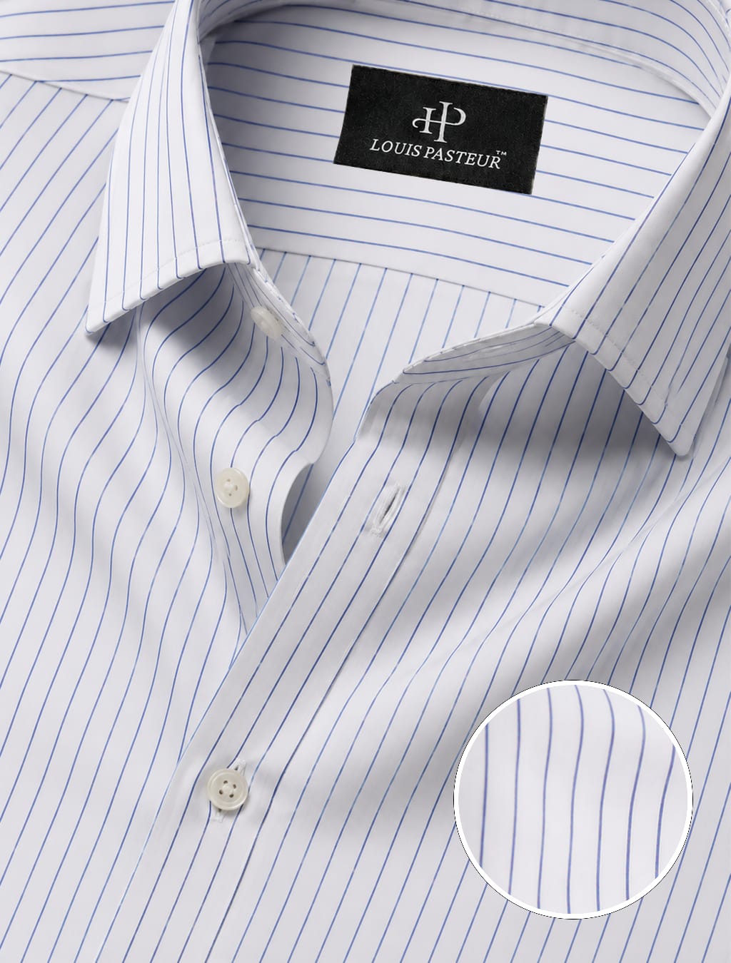 White and Blue Stribe - Smart Stylish
